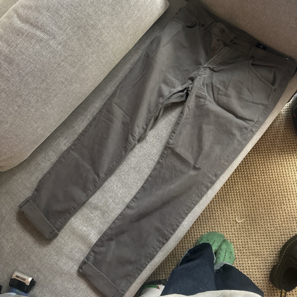 AG Gray Straight Jeans